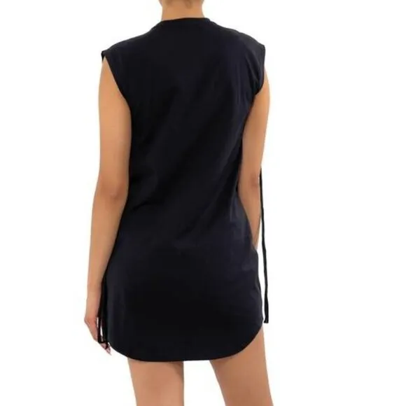 Dai Moda Women's Unity Fringe Mini Dress Black Size M