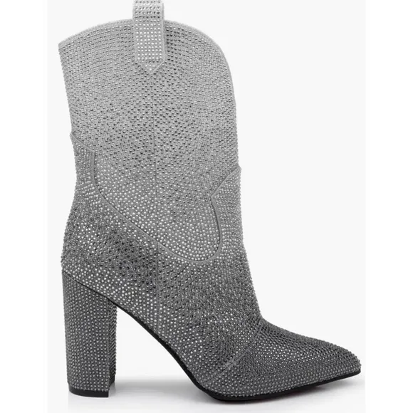 DANIEL X DIAMOND‎ Glitter Ombré Western Boot 7.5 US