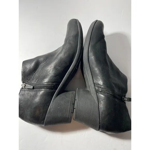 Dansko Black Leather Ankle Boots