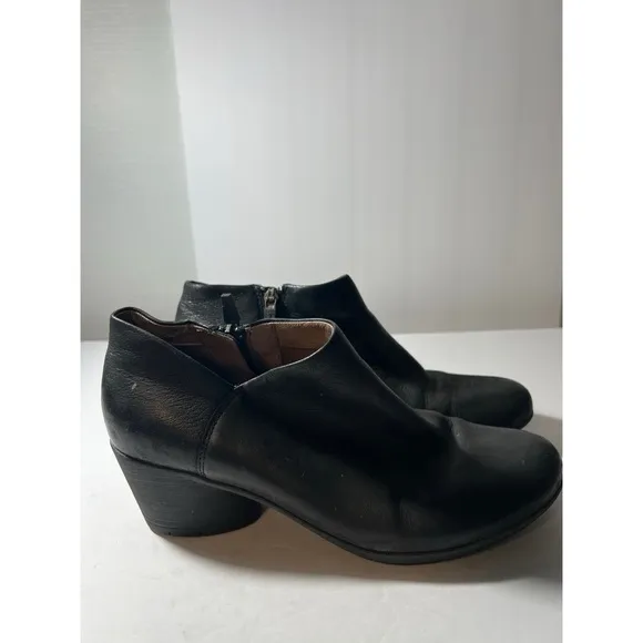 Dansko Black Leather Ankle Boots
