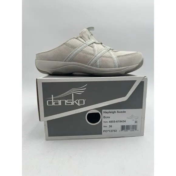 Dansko HAYLEIGH SUEDE Women's NWD Slip On Shoe Ecru EU Size 36 (4855-619434)