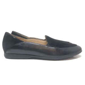 Dansko Lace Women's Slip-On Shoes Black Glazed Kid Leather Flats Size 39 8.5 9