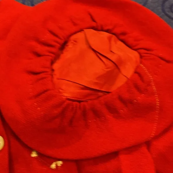 Darling Red Vintage Coat with Hat and Shoes