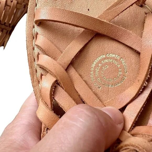 D’ARTE Huarache Mexican Woven Leather Sandals