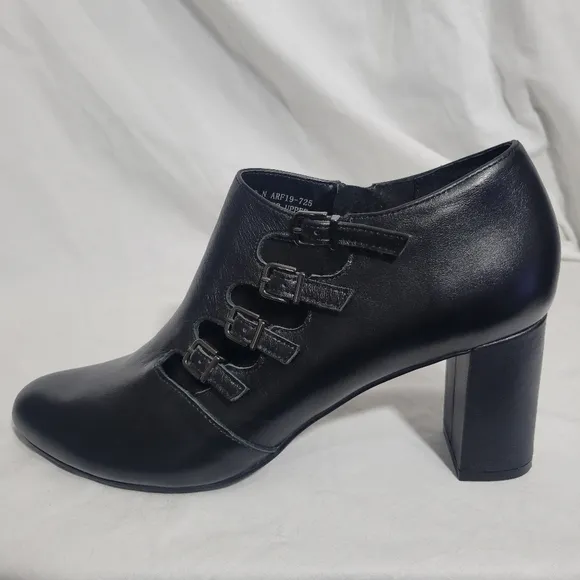 David Tate Women's Leather High Heel Ankle Bootie Boots Size 10 career dressy