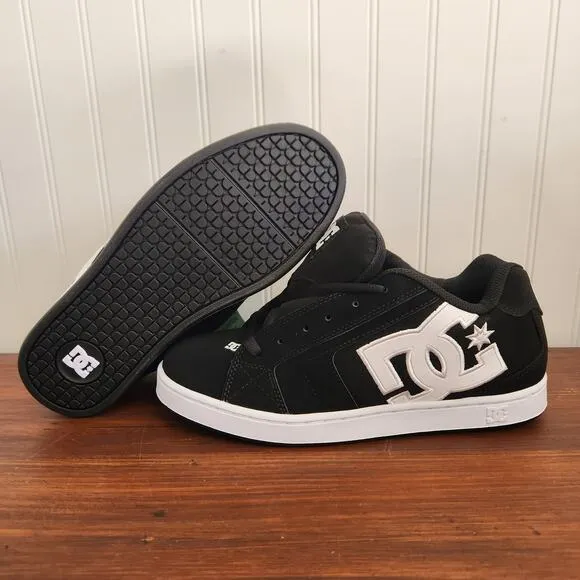 DC Men's Size 8.5 Black/White DC Net M 302361-BLW Skateboarding Shoes New