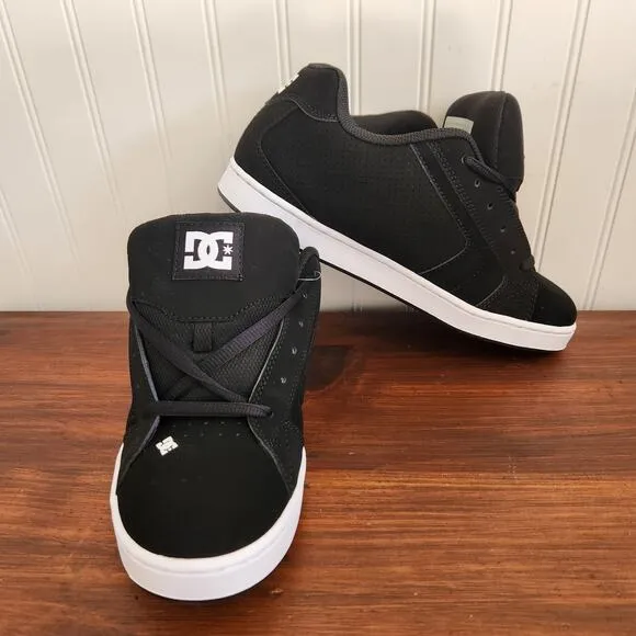 DC Men's Size 8.5 Black/White DC Net M 302361-BLW Skateboarding Shoes New