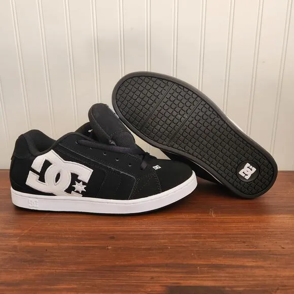 DC Men's Size 8.5 Black/White DC Net M 302361-BLW Skateboarding Shoes New