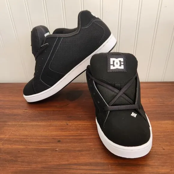 DC Men's Size 8.5 Black/White DC Net M 302361-BLW Skateboarding Shoes New