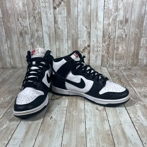 DD1869-103 Nike Dunk High Panda Black White University Red Womens‎ 8