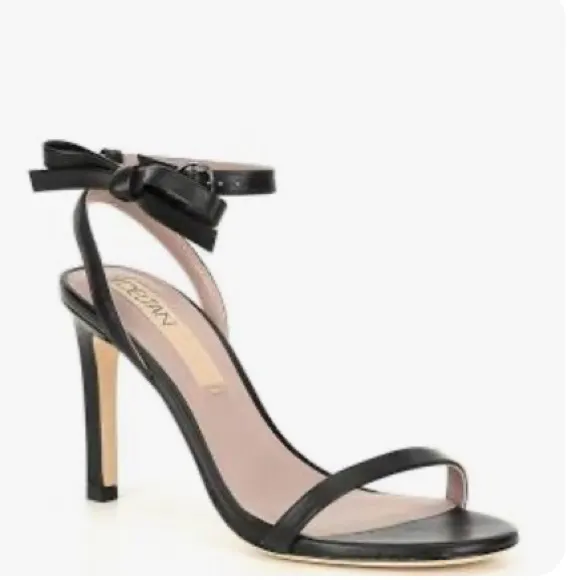 Deltan, the Miranda Leather Ankle Bow Dress Sandals size 8