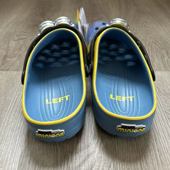 Despicable Me x Crocs Mens 12 Classic Clogs Minions Yellow Blue Clog Shoes NEW