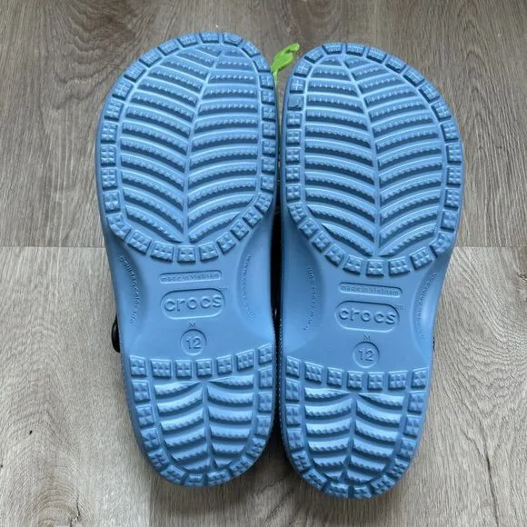Despicable Me x Crocs Mens 12 Classic Clogs Minions Yellow Blue Clog Shoes NEW