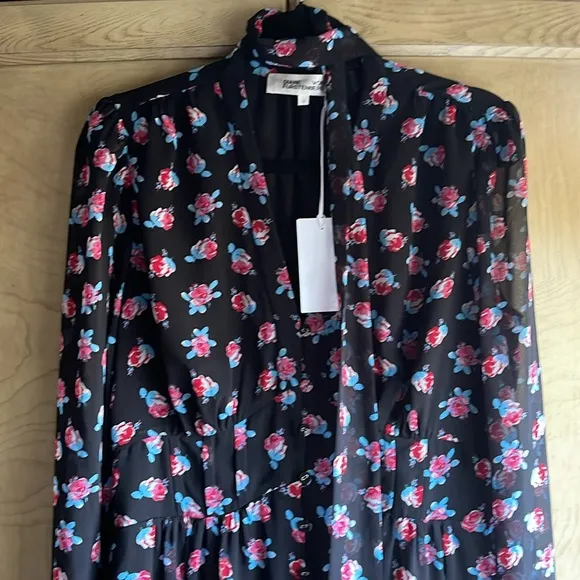 DIANE VON FURSTENBERG🔥 Erica floral-print crepe de chine midi dress