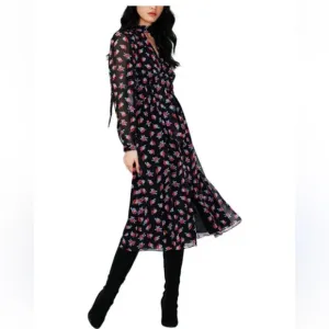 DIANE VON FURSTENBERG🔥 Erica floral-print crepe de chine midi dress