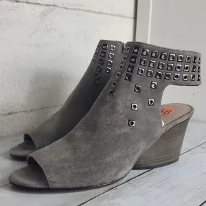 Dinald Pliner Gray Studded Peep toe booties. Size 9,5