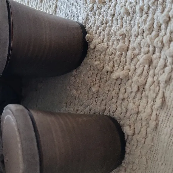 Dinald Pliner Gray Studded Peep toe booties. Size 9,5