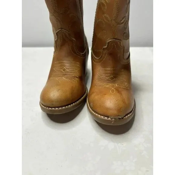 Dingo Tan Toe Western Cowboy Boot Girls 9.5