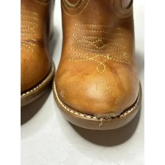 Dingo Tan Toe Western Cowboy Boot Girls 9.5