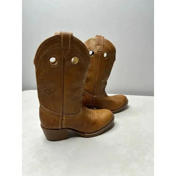 Dingo Tan Toe Western Cowboy Boot Girls 9.5