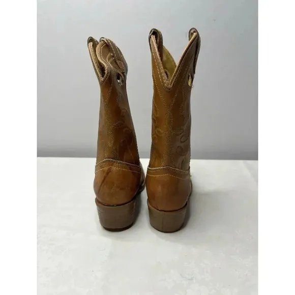 Dingo Tan Toe Western Cowboy Boot Girls 9.5