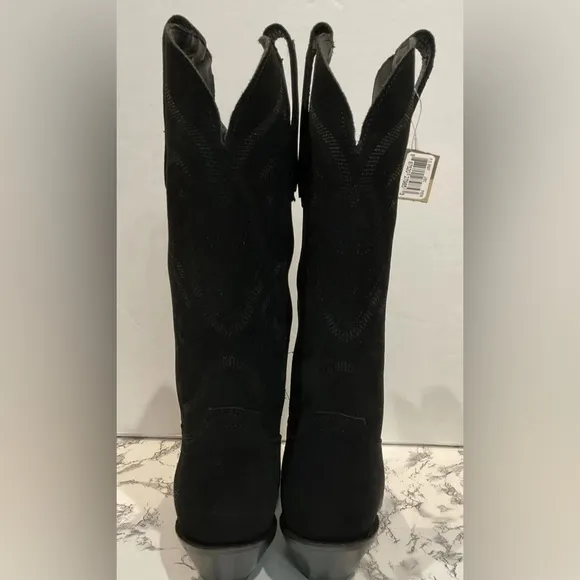 Dingo Womens Out West Snip Toe Western Suede Leather Boots Knee High Sz NWB