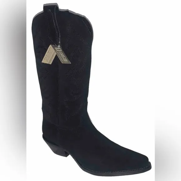 Dingo Womens Out West Snip Toe Western Suede Leather Boots Knee High Sz NWB