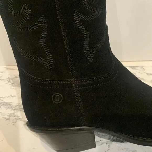 Dingo Womens Out West Snip Toe Western Suede Leather Boots Knee High Sz NWB