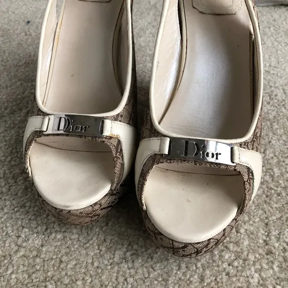 Dior Monogram Wedges