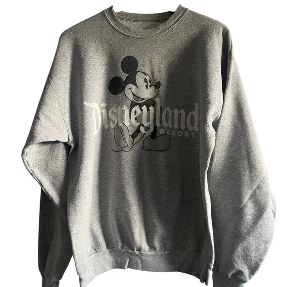 Disneyland resort grey crew sweatshirt size med