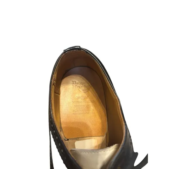 Doc Martens 3989 Bex Smooth Leather Brogue Sz 10 Shoes Made In England Vintage