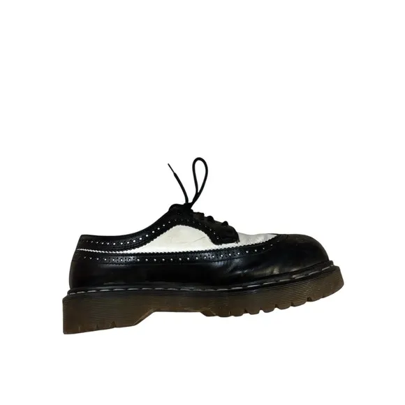Doc Martens 3989 Bex Smooth Leather Brogue Sz 10 Shoes Made In England Vintage