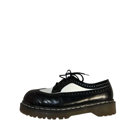Doc Martens 3989 Bex Smooth Leather Brogue Sz 10 Shoes Made In England Vintage
