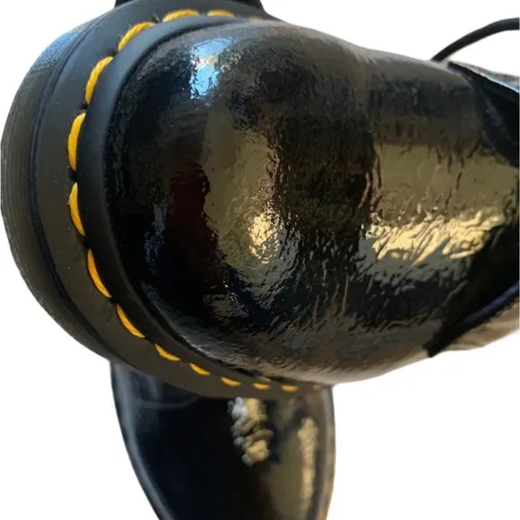 Doc Martens Ska Punk Glossy Black Oxford Shoes Sneakers Boots Booties Dress Work