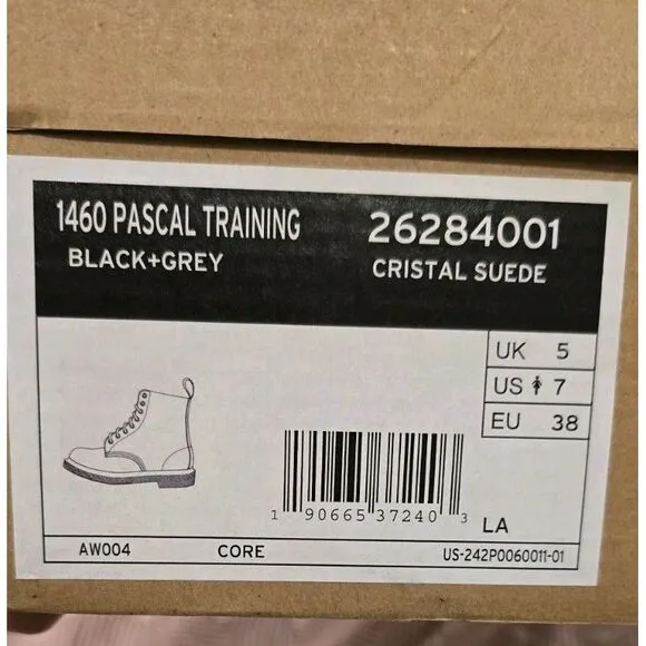 Doc Martens1460 Pascal AirWave Black‎ Boots Size 7 US NEW IN BOX
