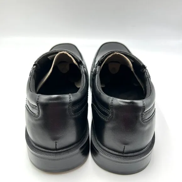 Dockers Mens Size 9.5 Black Faux Vegan Leather Slip On Loafers Dress Shoes