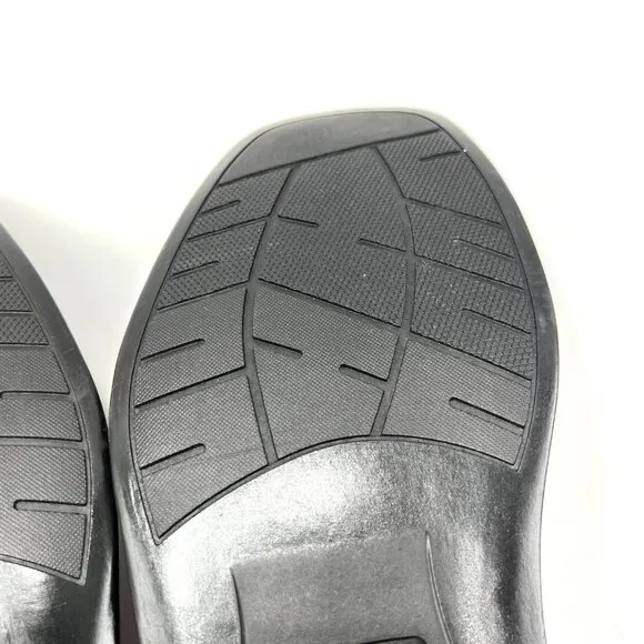 Dockers Mens Size 9.5 Black Faux Vegan Leather Slip On Loafers Dress Shoes
