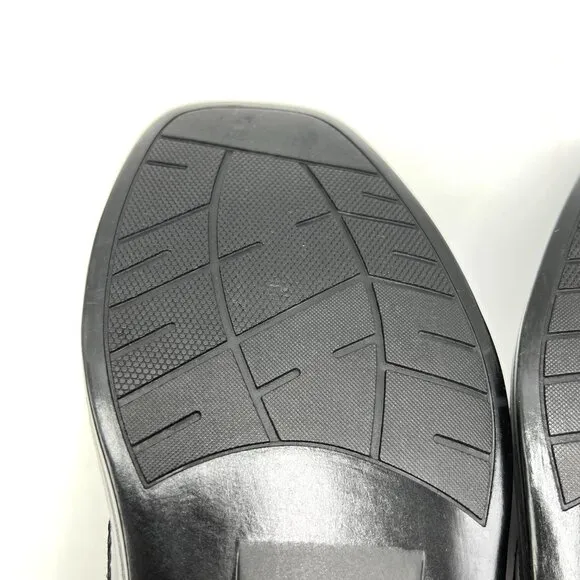 Dockers Mens Size 9.5 Black Faux Vegan Leather Slip On Loafers Dress Shoes