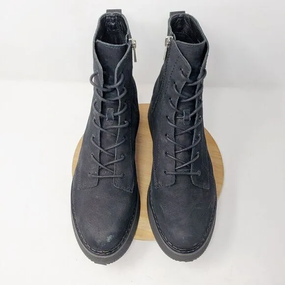 Dolce Vita Boots Womens 10 Platform Black Nubuck Platform Ankle Adyson Punk Goth