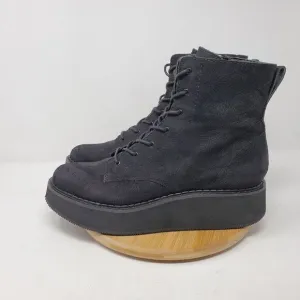 Dolce Vita Boots Womens 10 Platform Black Nubuck Platform Ankle Adyson Punk Goth