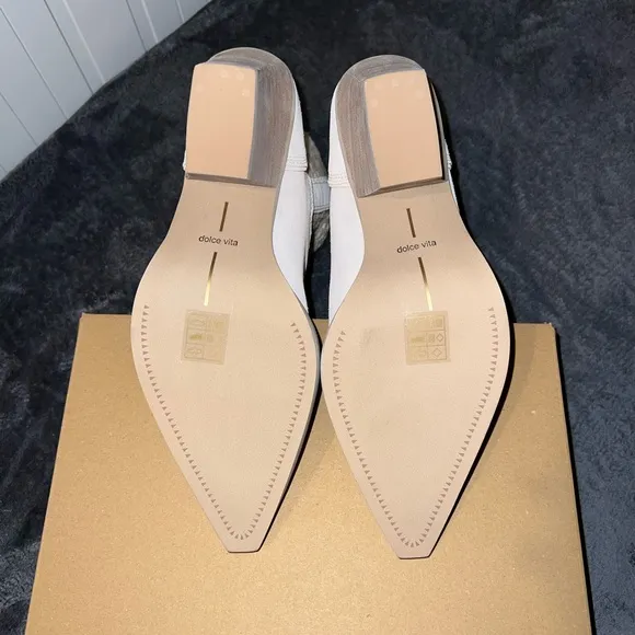 Dolce Vita Cream Western Ankle Boots