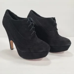 Dolce Vita Harrison Black Suede Platform Oxford Shoes Women's 7