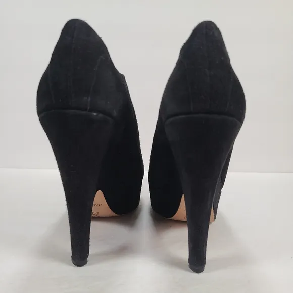 Dolce Vita Harrison Black Suede Platform Oxford Shoes Women's 7