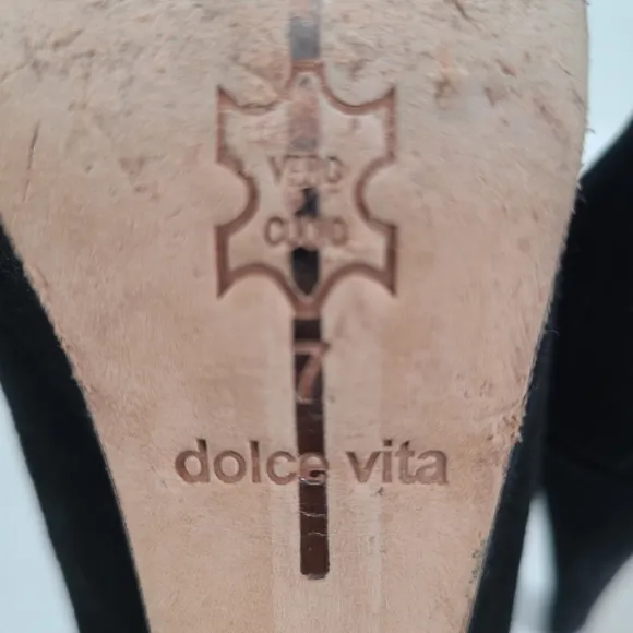 Dolce Vita Harrison Black Suede Platform Oxford Shoes Women's 7