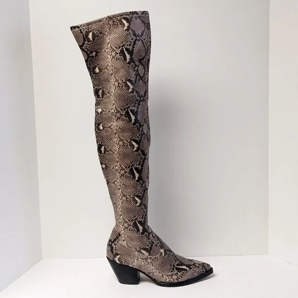 Dolce Vita Suri Over-The-Knee Fashion Boots, Snake Print, Women's 7 M