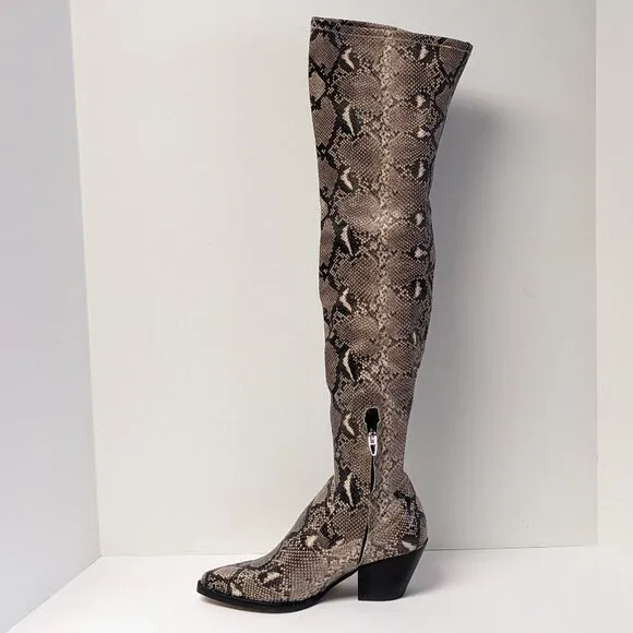 Dolce Vita Suri Over-The-Knee Fashion Boots, Snake Print, Women's 7 M