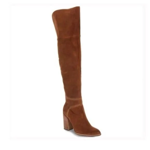 Dolce Vita Women's Gray Suede Over the Knee Boots Size 10