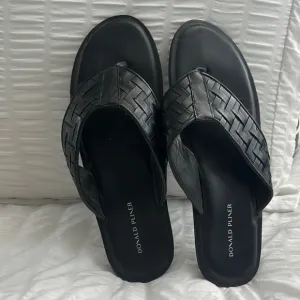Donald J. Pliner Black Woven Sandals