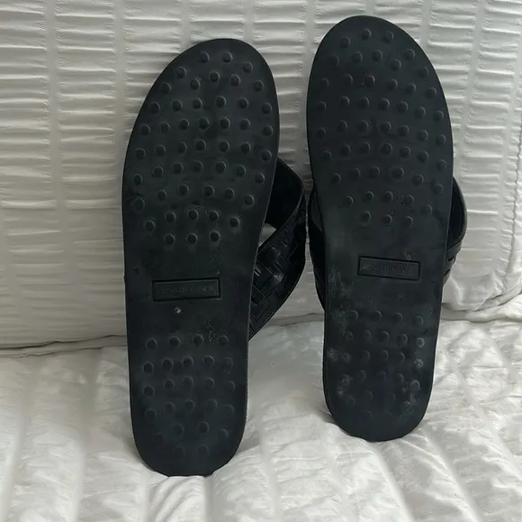 Donald J. Pliner Black Woven Sandals