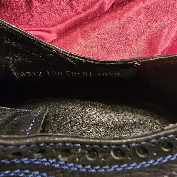 DONALD J. PLINER EMERI WINGTIP OXFORD NAVY BLUE LEATHER MEN'S SHOES SIZE 10.5